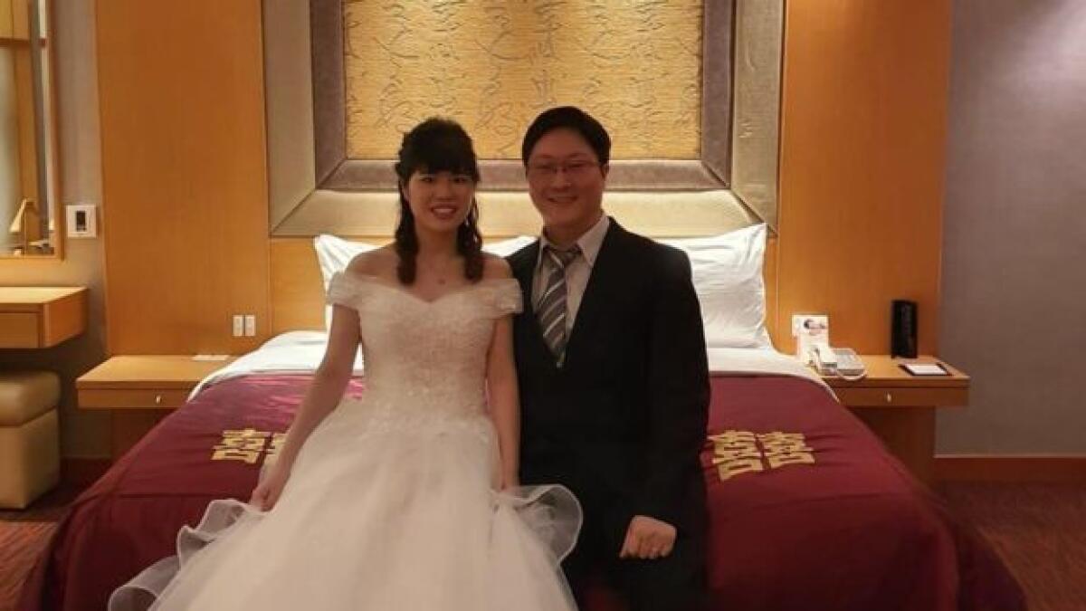 Couple who returned from China livestreams wedding to worried guests 