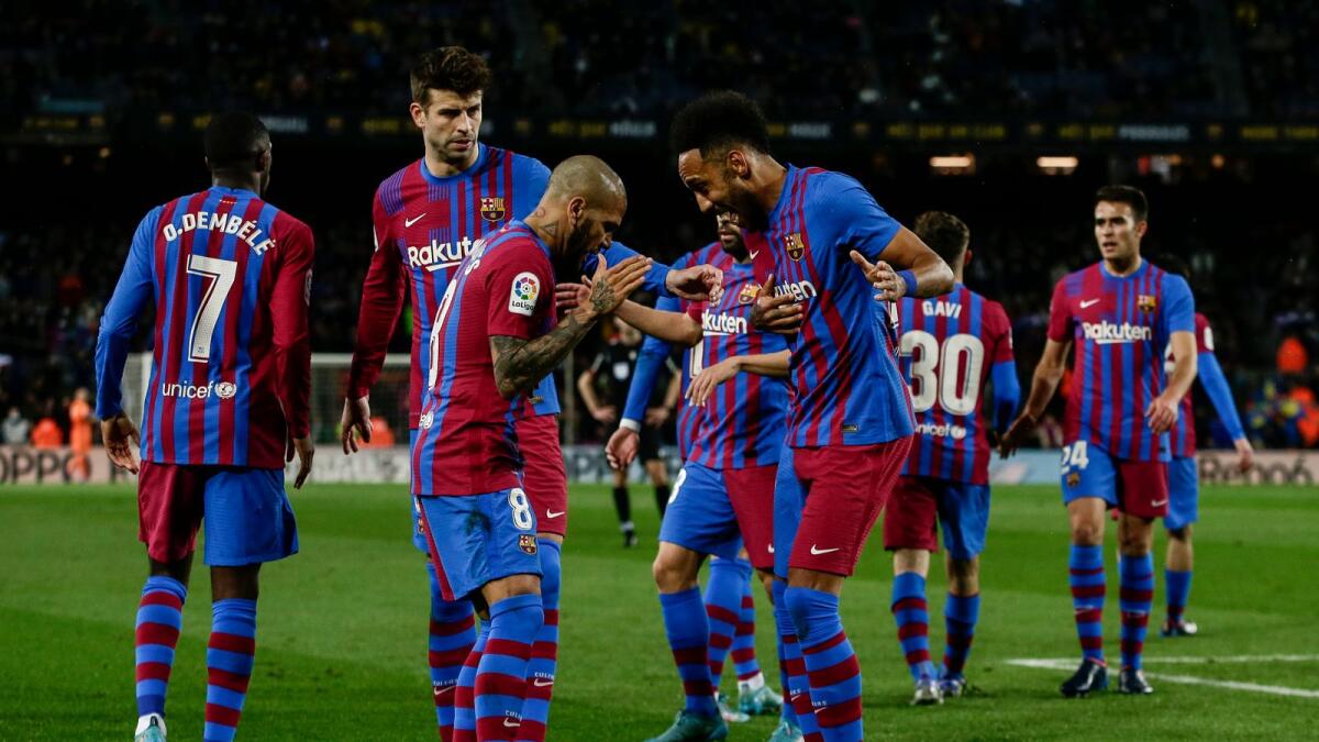 Barcelona qualified for the quarterfinals by beating Galatasaray of Turkey 2-1 on aggregate. — AP