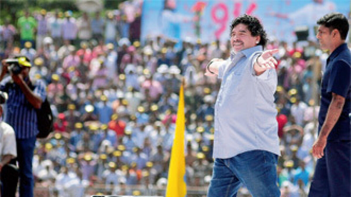 Maradona magic enthrals thousands of football fans