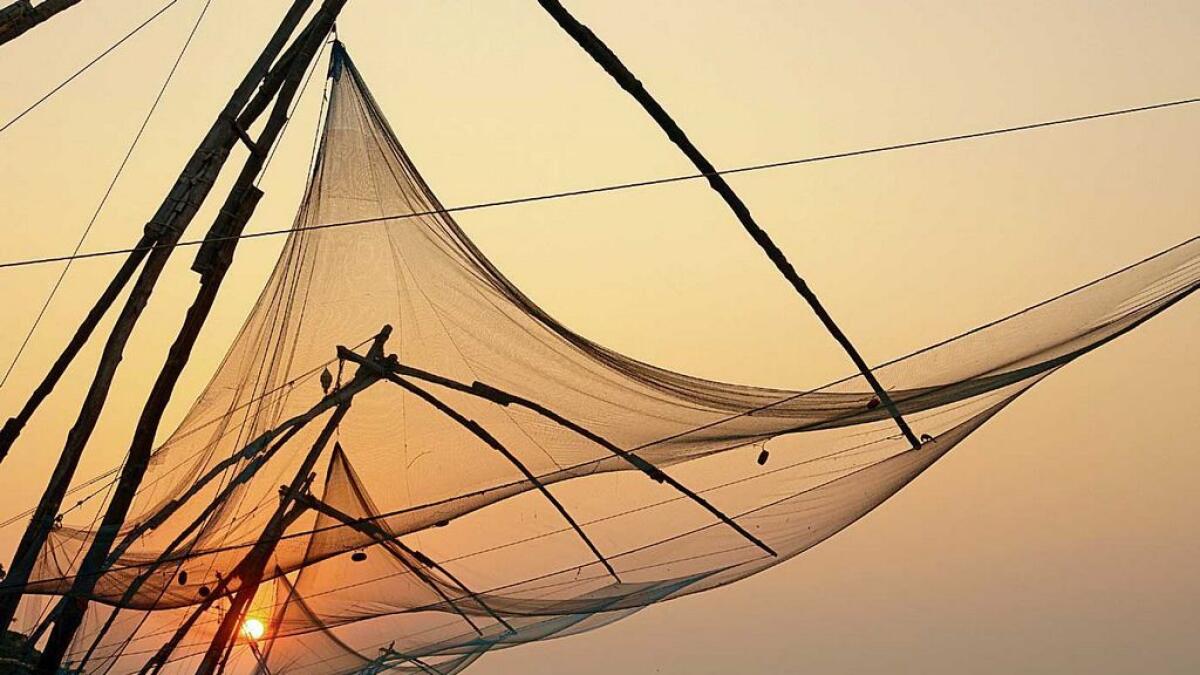 Chinese fishing nets are a major tourist attraction in Fort Kochi
