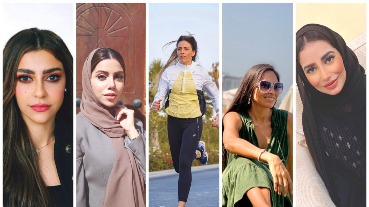 Reel vs Real: local homemakers Sara Al Saadi, Mona Al Mutawa, Tania  Kaddoura, Nataly Leslie and Khawla Alblooshi (From left to right)