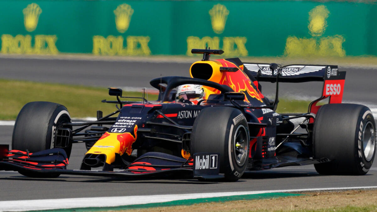 Red Bull's Max Verstappen in action during the F1 70th Anniversary Grand Prix at Silverstone on Sunday. - AFP
