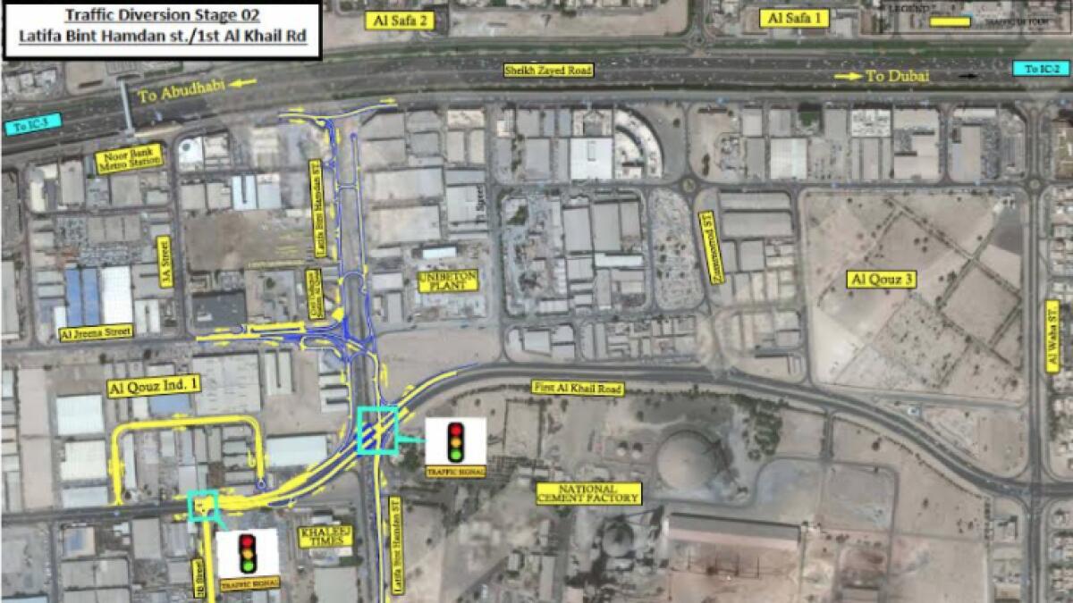 Traffic diversions on key Al Quoz roads from Friday 