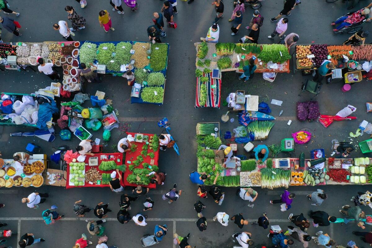 A market in Shenyang, in China's northeastern Liaoning province. — AFP
