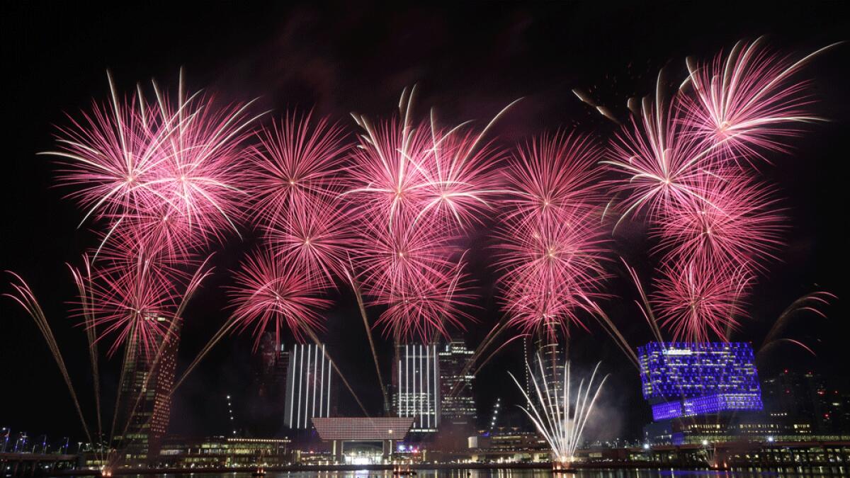 Abu Dhabi ushers in New Year with fireworks, more