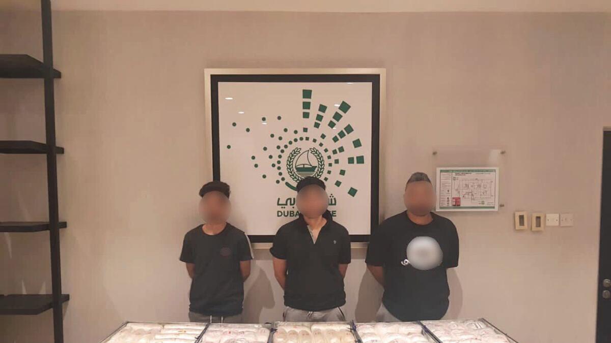The three suspects, who took on the illegal work for Dh12,000, were arrested red-handed, the police said