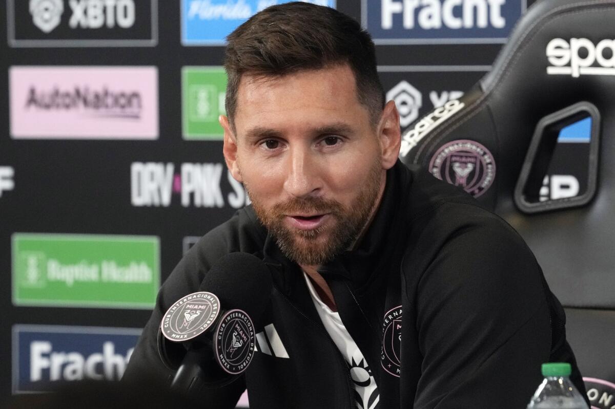 Messi spoke publicly for the first time since he joined Inter Miami. - AP