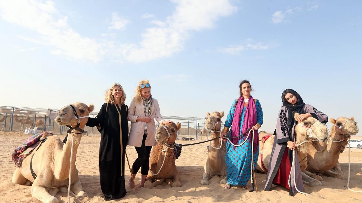 Riders prep for a Bedouin trek