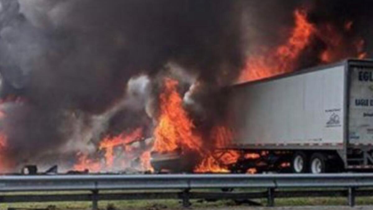 Seven killed in fiery crash on Florida highway