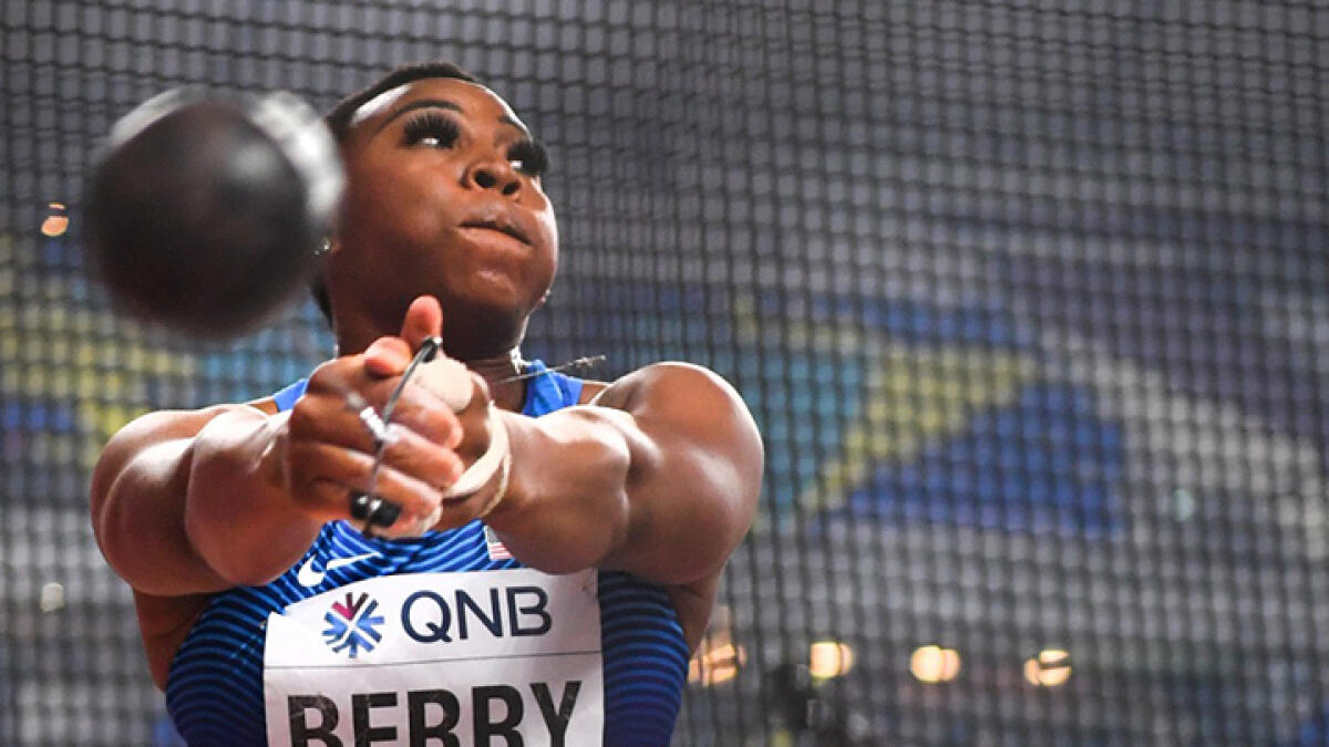 Berry, a member of the US 2016 Olympic team, had raised a clenched fist on the medal podium to protest racial injustice after winning gold in the hammer. -- AFP