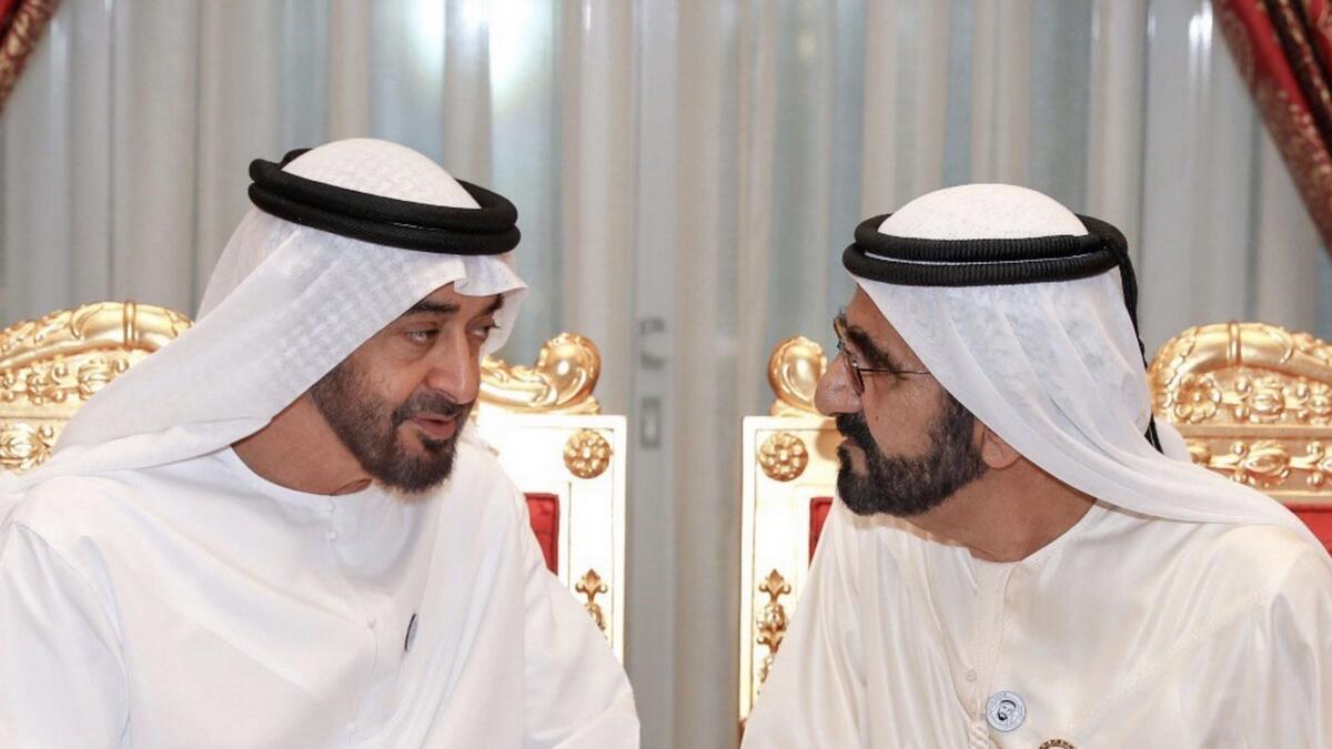 VP receives Sheikh Mohamed at Zabeel Palace
