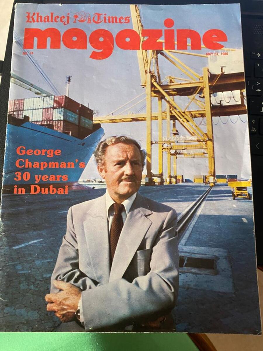 Khaleej Times edition from May 23, 1980 featuring George Chapman on its magazine cover