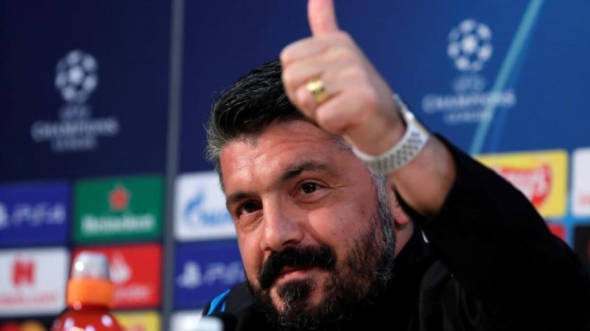 Napoli coach Gennaro Gattuso. (Reuters)