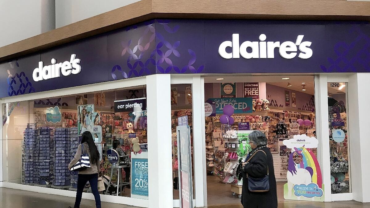 Claires, teen jewellery mall chain, files for bankruptcy