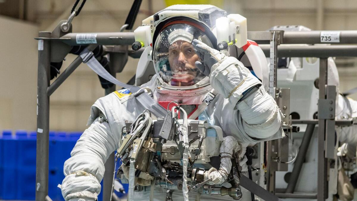SpaceX Crew-2 astronaut Thomas Pesquet training at the Neutral Buoyancy Laboratory in Houston, Texas ahead of the International Space Station mission. Photo: AFP