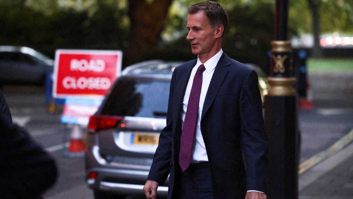 Chancellor of the Exchequer Jeremy Hunt has sought to rebuild investor confidence in Britain. — Reuters file