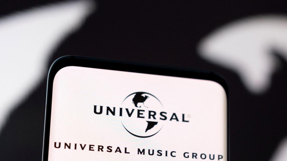 Universal Music Group logo is seen displayed in this illustration. — Reuters