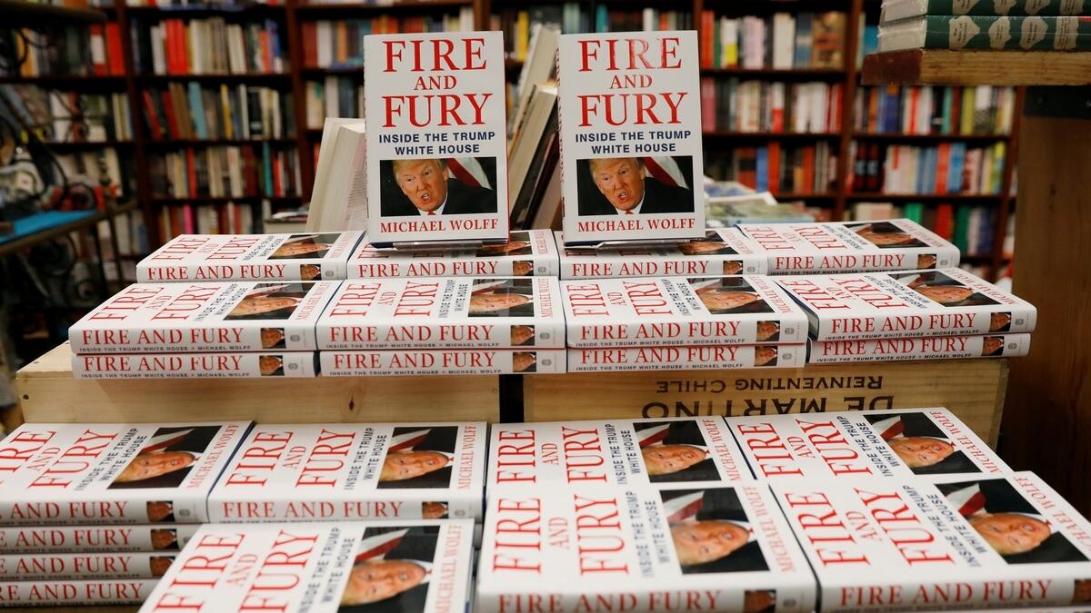 Copies of the book 'Fire and Fury: Inside the Trump White House' by author Michael Wolff seen at a book store.- Reuters
