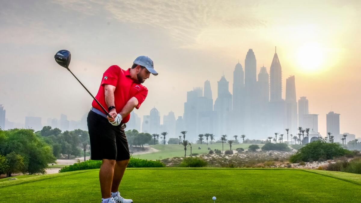 Abdulwahed Al Qasem is among the top seven golfers in the UAE. — Photo by Shihab