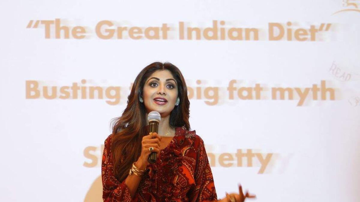PHOTOS: Filmstar Shilpa Shetty talks Indian diet at UAE fair