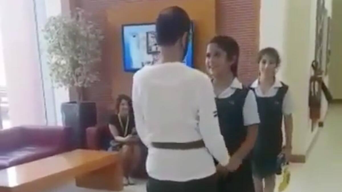 Video: Sheikh Mohammed picks up daughter from school