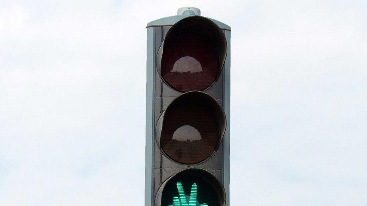 Victory traffic lights greet drivers in this emirate 