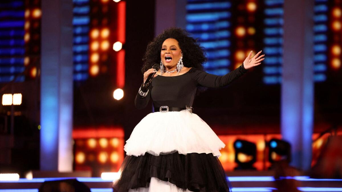 US singer Diana Ross performs during the Platinum Party at Buckingham Palace. Photo: AFP