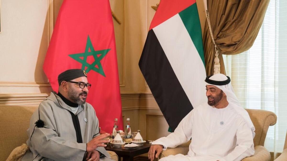 Sheikh Mohamed bin Zayed receives King of Morocco