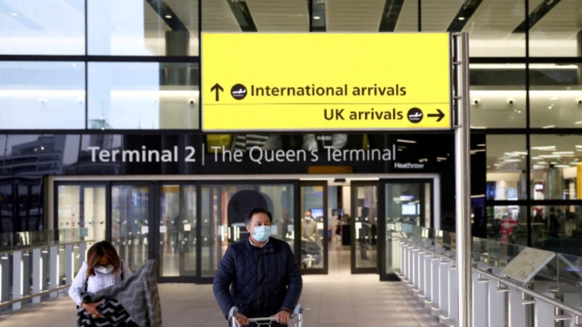 Passengers arriving at Heathrow Airport. — Reuters