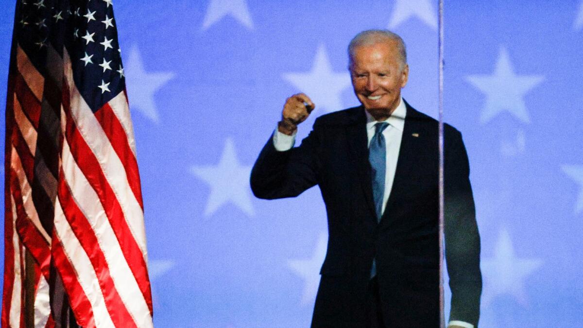 U.S. Democratic presidential nominee and former Vice President Joe Biden.