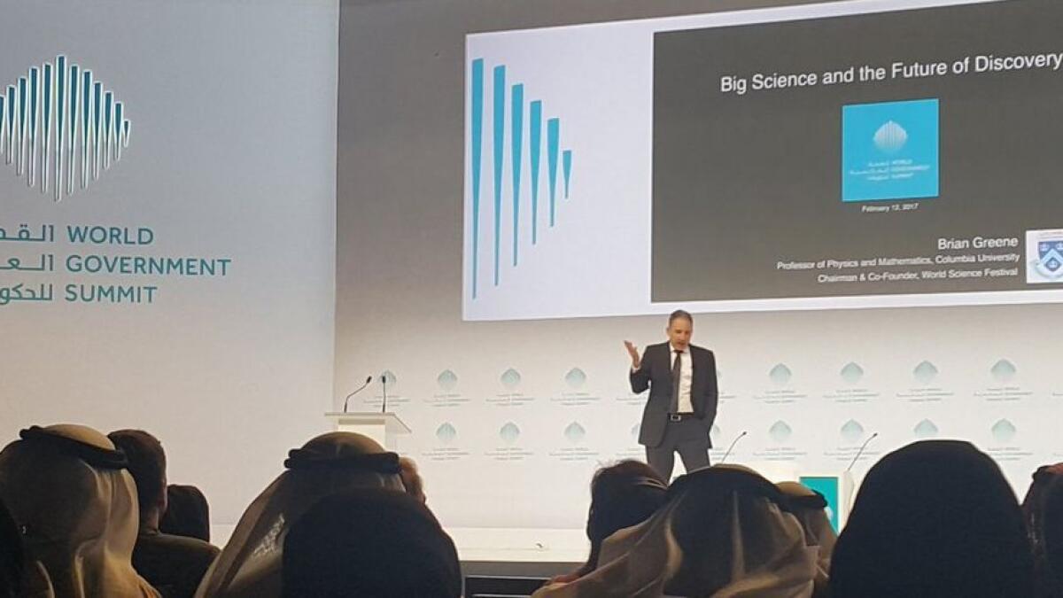 A session on 'How Advanced Science is Shaping the Future of Governments' by Brian Greene at World Gov Summit.