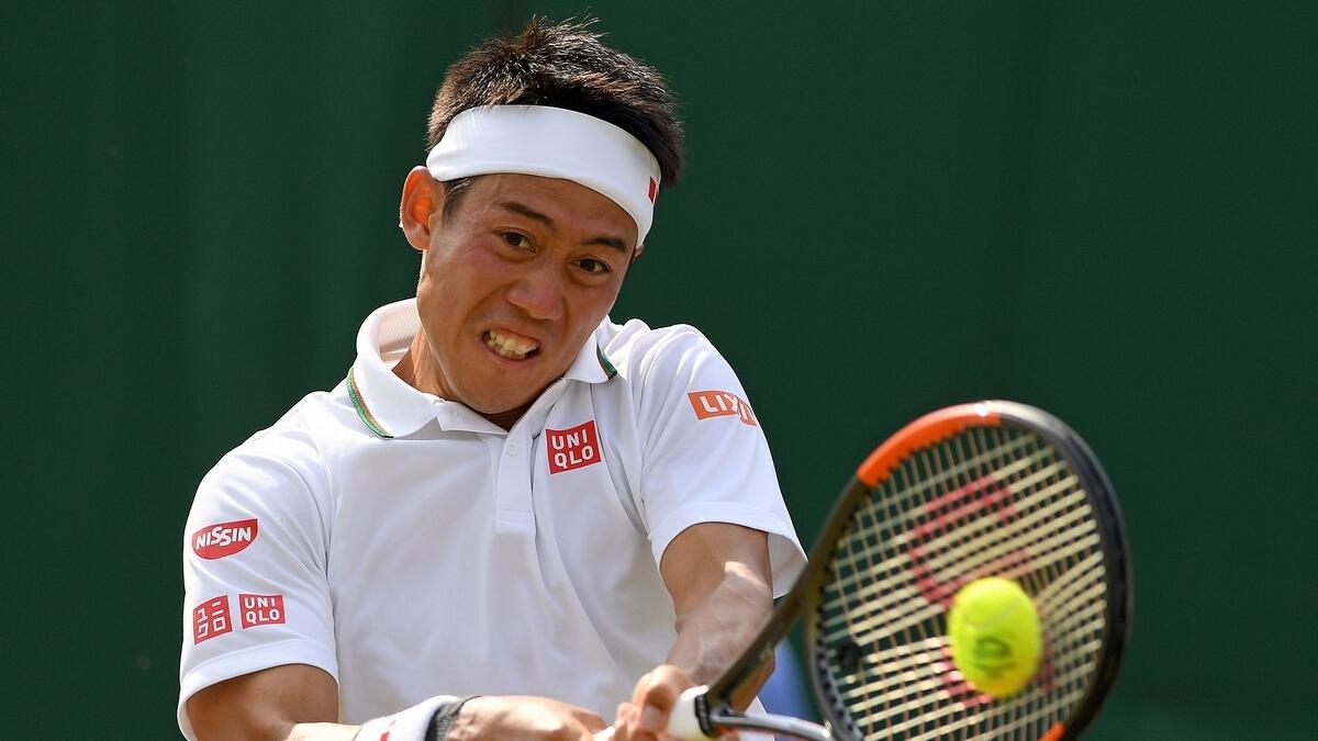 Nishikori becomes first Japanese to make last eight of Wimbledon