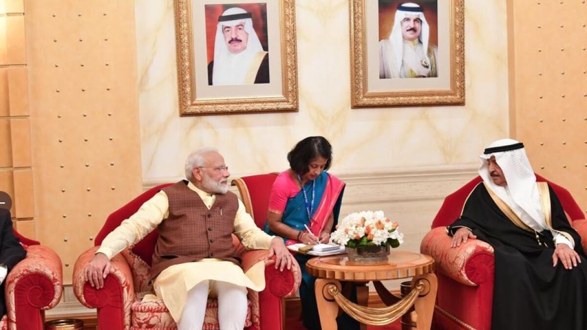 Indias PM Narendra Modi, Bahrain, first-ever, Prince Shaikh Khalifa bin Salman Al Khalifa, King of Bahrain, 