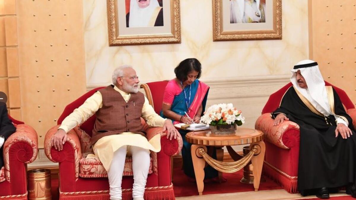 Indias PM Narendra Modi, Bahrain, first-ever, Prince Shaikh Khalifa bin Salman Al Khalifa, King of Bahrain, 