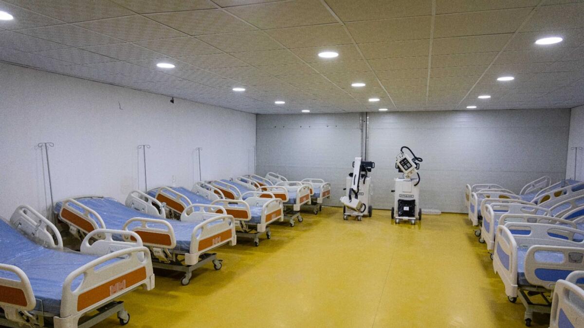 Inside the newly inaugurated UAE field hospital in the Hatay area in Turkey.