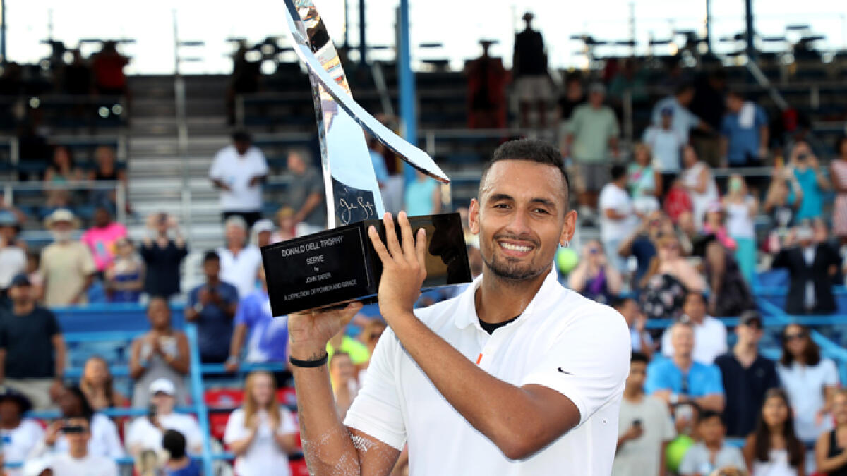 Nick Kyrgios of Australia won the 2019 Citi Open title after defeating Daniil Medvedev of Russia in the final. - AFP file