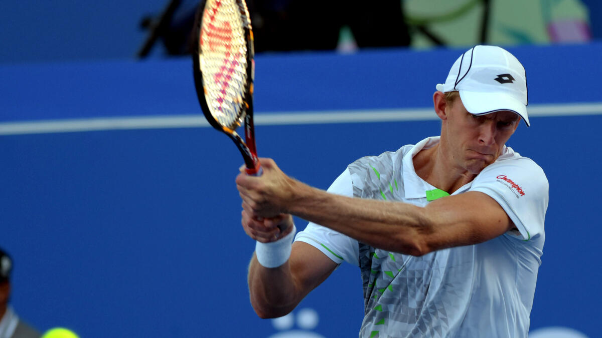 South Africa’S Kevin Anderson put up a fight in the first set tie-break against  Feliciano Lopez.