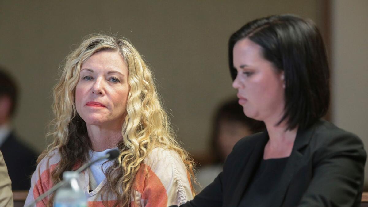 Lori Vallow Daybell glances at the camera during her hearing in Rexburg, Idaho., on March 6, 2020. — AP file