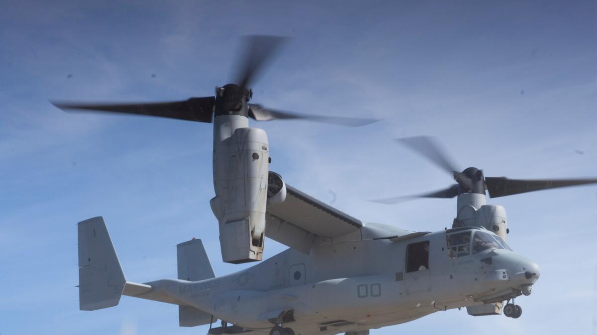 Boeing hopes to sell between 20 and 25 tilt-rotor V-22 Osprey aircraft to customers in the Gulf.
