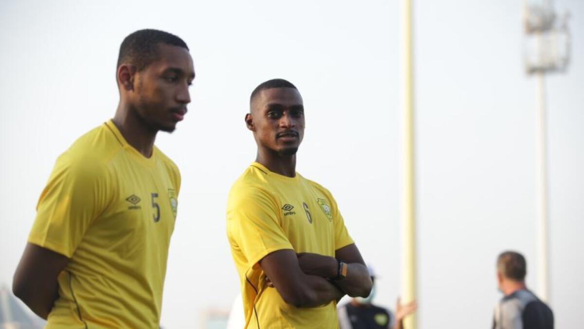 Al Wasl players during a training session. (Al Wasl Twitter)