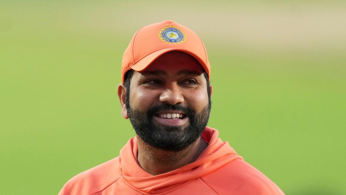 India's captain Rohit Sharma during a practice session. — PTI