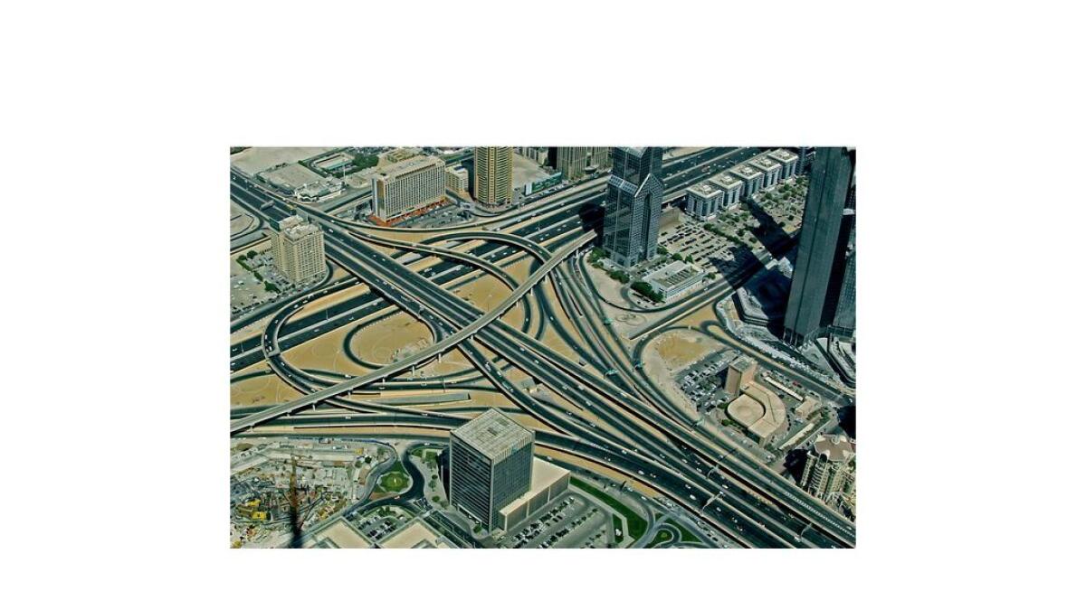A picture of this roundabout on Sheikh Zayed Road, taken from Burj Khalifa, is proof of Dubai’s development.