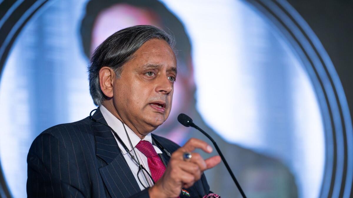 Dr Shashi Tharoor delivers the keynote address at i3 event. 'There is a proliferation of startups with India boasting the third largest startup ecosystem with over 900,00 firms registering last year. There is a similar story that can be told here in UAE as well in their endeavour to diversify the economy and reduce the level of oil-based revenues,” the writer and member of the Indian Parliament said. — Photos by Neeraj Murali