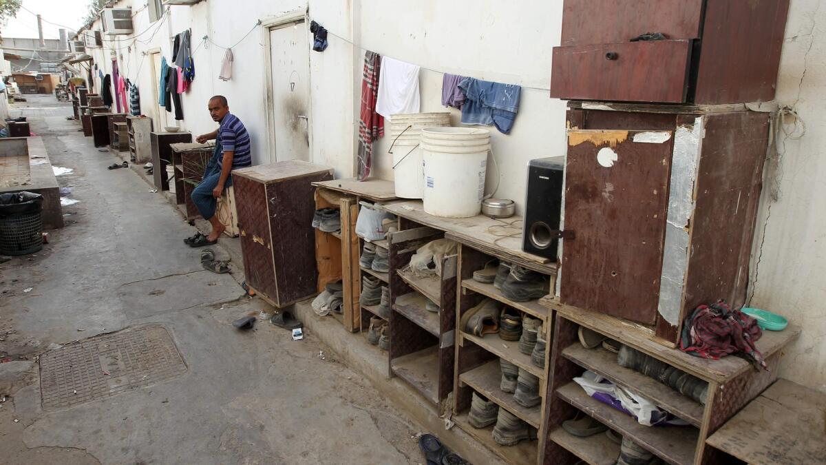 The labour accommodation in Ajman industrial area where the Indian worker died.