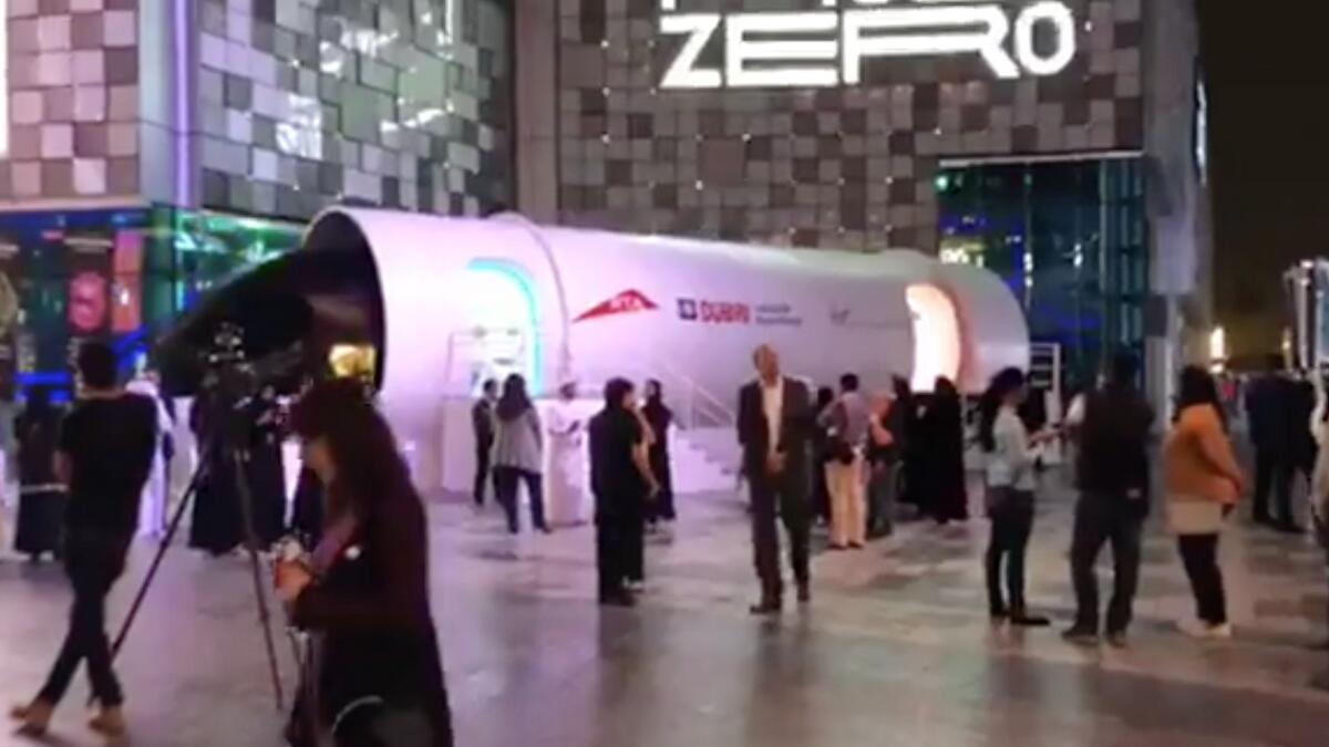 Video: Hyperloop prototype makes global debut in Dubai