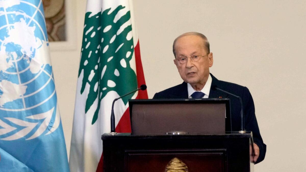 Lebanese President Michel Aoun. — AP file