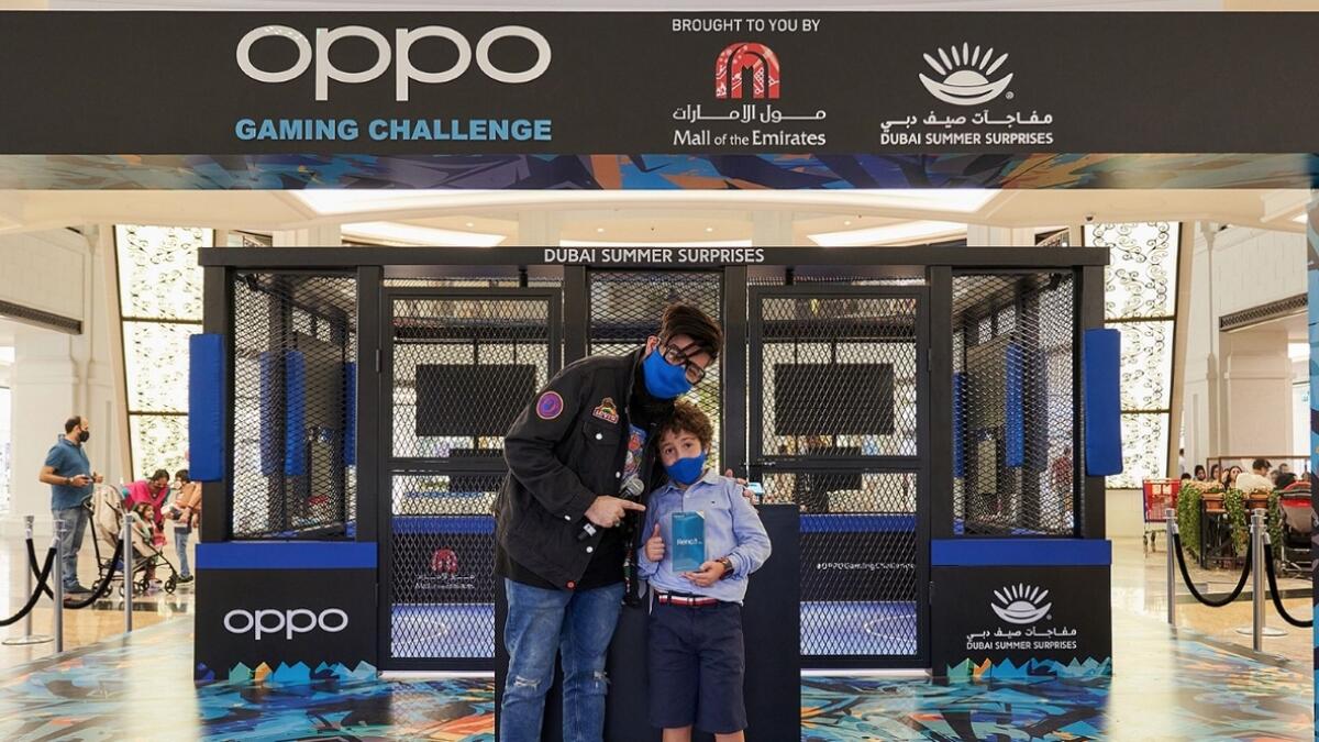 oppo, gaming challenge, mall of the emirates, dubai, technology, smartphones