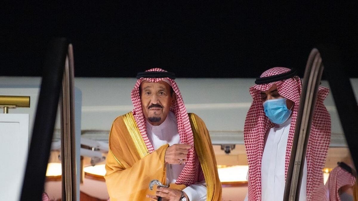 The Custodian of the Two Holy Mosques, King Salman bin Abdulaziz of Saudi Arabia,  arrived, neom, ecnomic zone, rest, relaxation