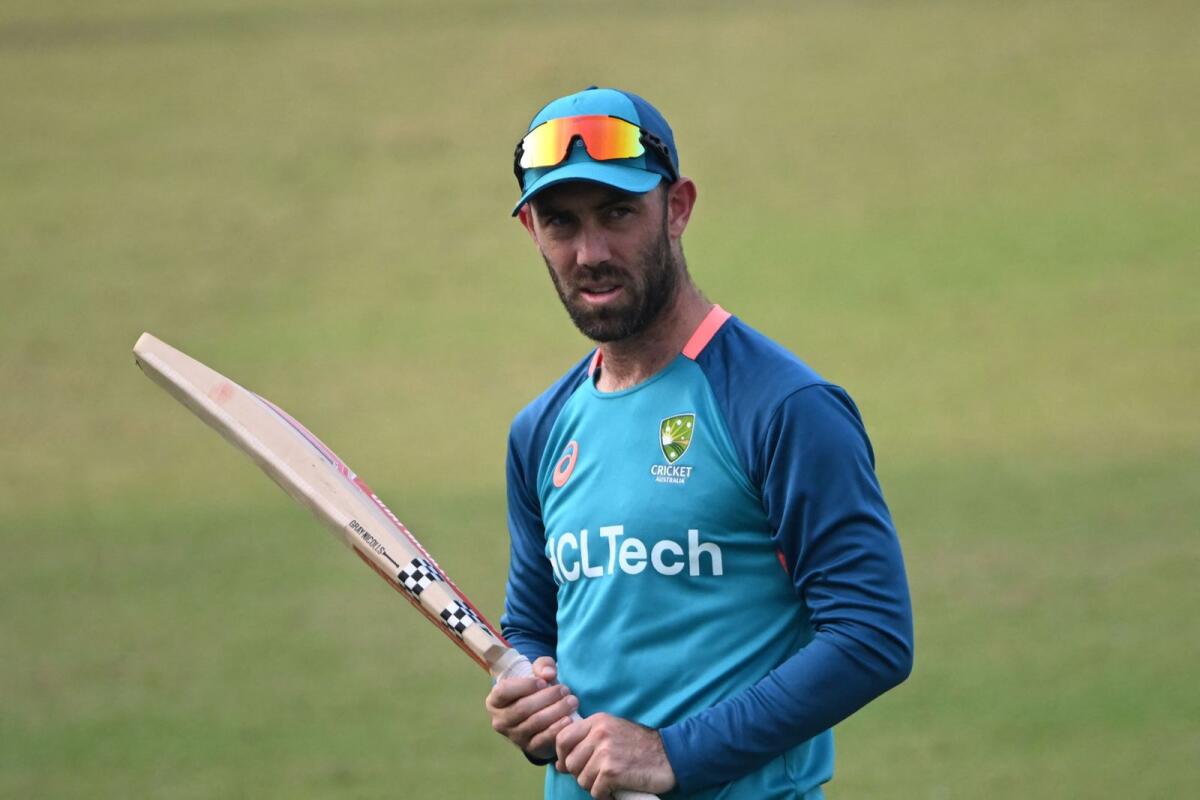 Australia's Glenn Maxwell during a practice session. — AFP