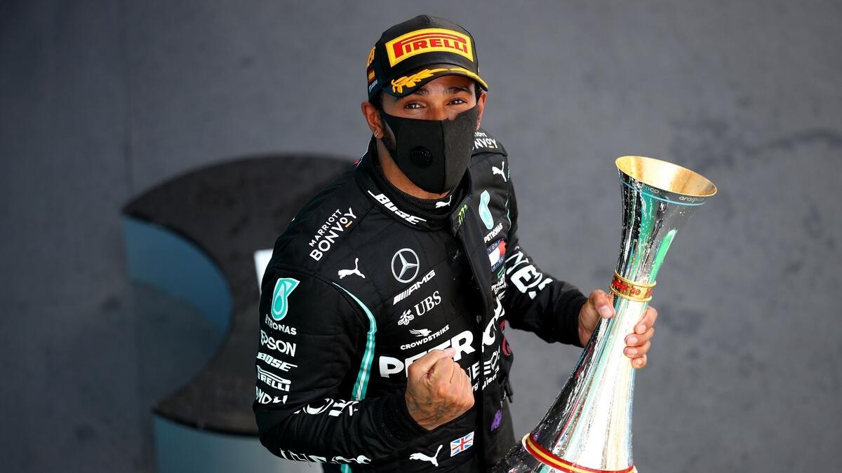 Lewis Hamilton registered his record 156th podium finish at Sunday's Spanish Grand Prix